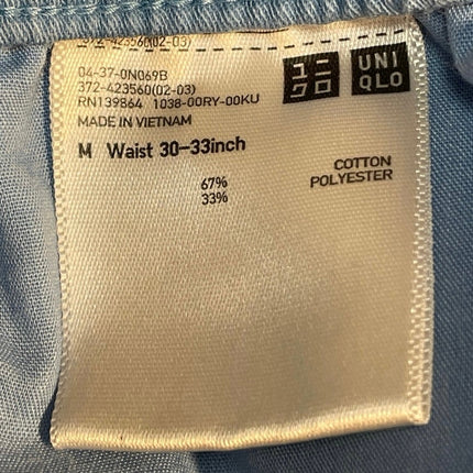 Uniqlo Men's Blue Drawstring Dry Stretch Easy Bermuda Casual Shorts Size 30