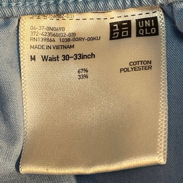 Uniqlo Men's Blue Drawstring Dry Stretch Easy Bermuda Casual Shorts Size 30