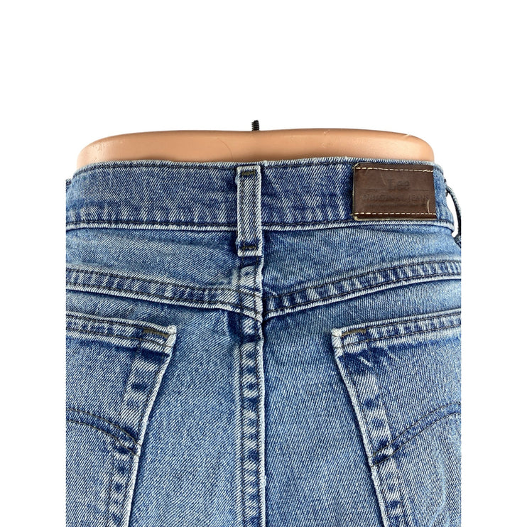 Lee Women's High Rise Ripped Distressed Raw Frayed Hem Cutoff Denim Shorts Sz 30