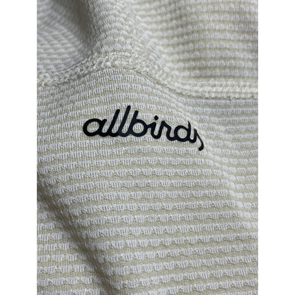 Allbirds Men's Cream Waffle Knit Long Sleeve Crew Neck Thermal T Shirt Tee Top M
