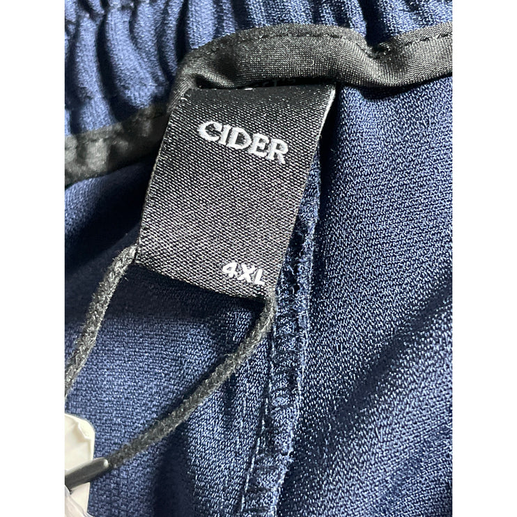 NEW Cider Women's Navy Blue Wide Leg High Rise Baggy Trousers Pants Size 4XL
