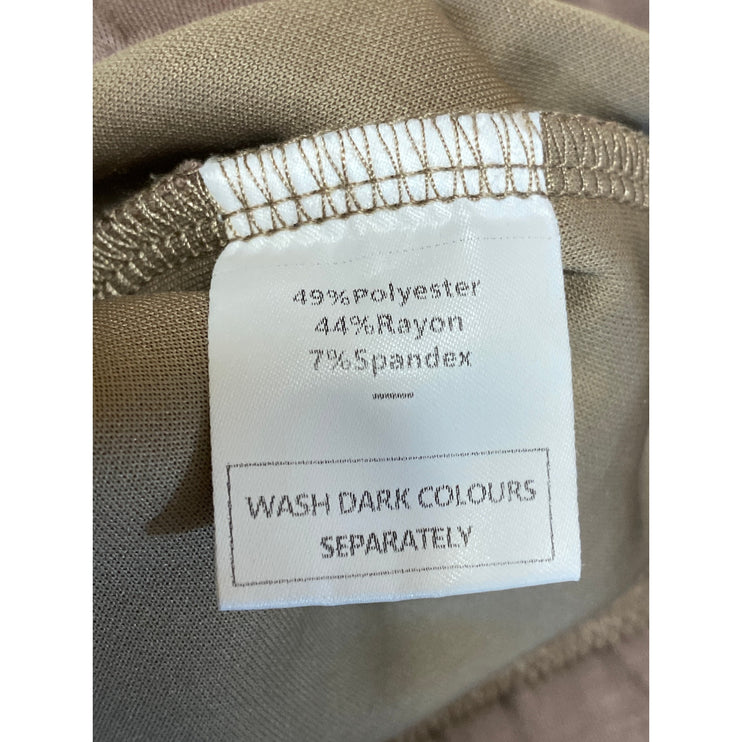 Sampeel Women's Brown High Waisted Drawstring Wide Leg Trousers Sweat Pants Sz S