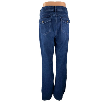 Gap 70s Flare Women's Blue Dark Wash High Rise Bootcut Denim Jeans Size 31