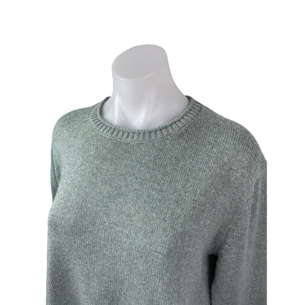 Ella Moss Women's Green Knit Long Sleeve Crew Neck Pullover Sweater Top Size S