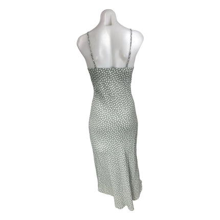 NEW Abercrombie & Fitch Gray Polka Dots Sleeveless Twist Front Cami Slip Dress S