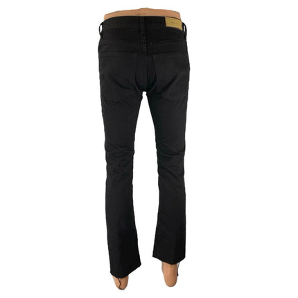 MNML Men's Black White Skull Patch Straight Leg High Rise Denim Jeans Pants 29