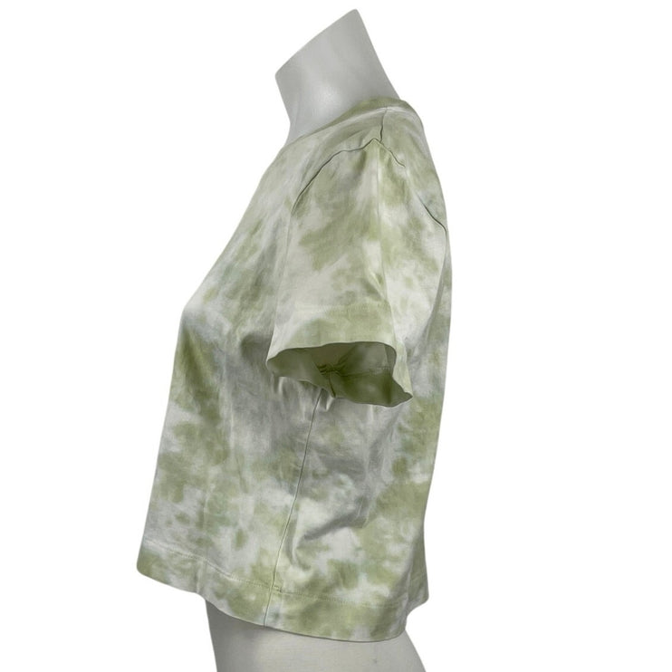 Aritzia Wilfred Free Women's Green Tie Dye Short Sleeve Crop T Shirt Tee Top M