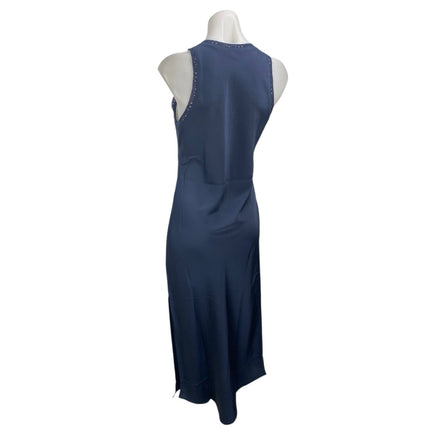 Heartloom Women's Blue Sleeveless Scoop Neck Stretch Midi Tank Bodycon Dress S