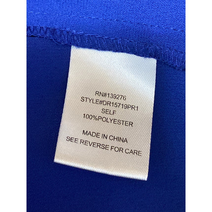 DR2 Women's Royal Blue Sleeveless Button Down Collared Blouse Shirt Top Size XS