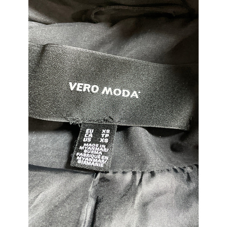 Vero Moda VMLIGA Liga Black Quilted High Neck Long Sleeve Puffer Coat Jacket XS