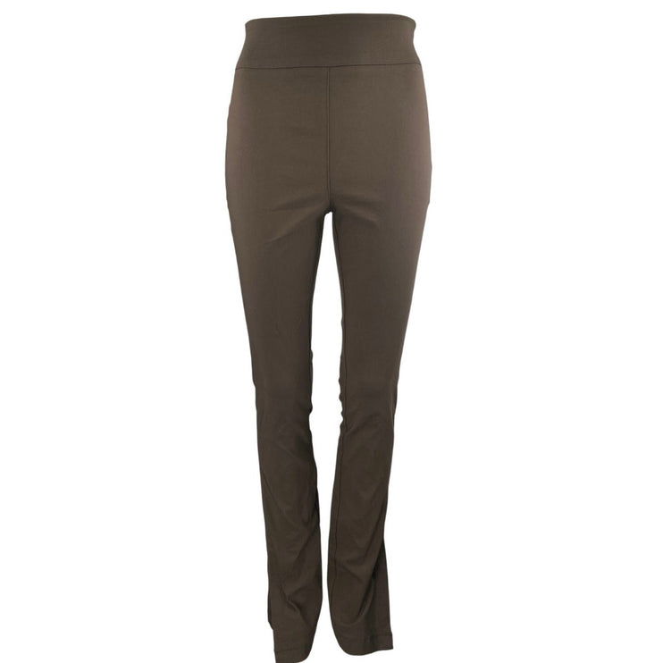 NA-KD Womens Brown High Waisted Slim Skinny Flare Trousers Pants Size US 6