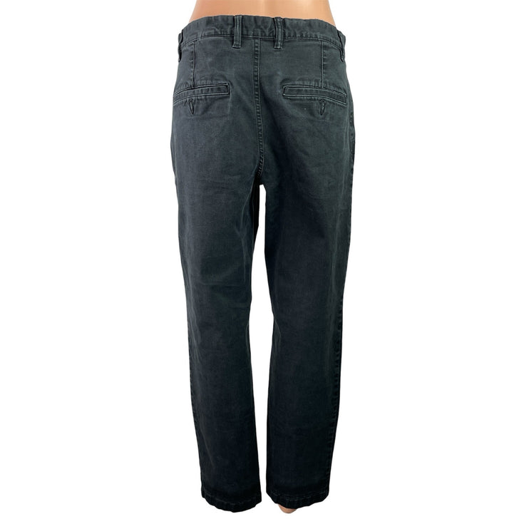H&M Essentials No. 9 Women's Black Casual Straight Leg Denim Jeans Pants Size 31