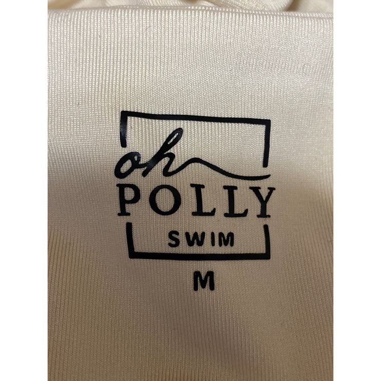 Oh Polly Beige Strappy Thong Tank Bralette Two Piece Bikini Set Swimwear Size M