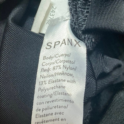 Spanx Women's Black Faux Vegan Leather High Waisted Skinny Leggings Pants Size L