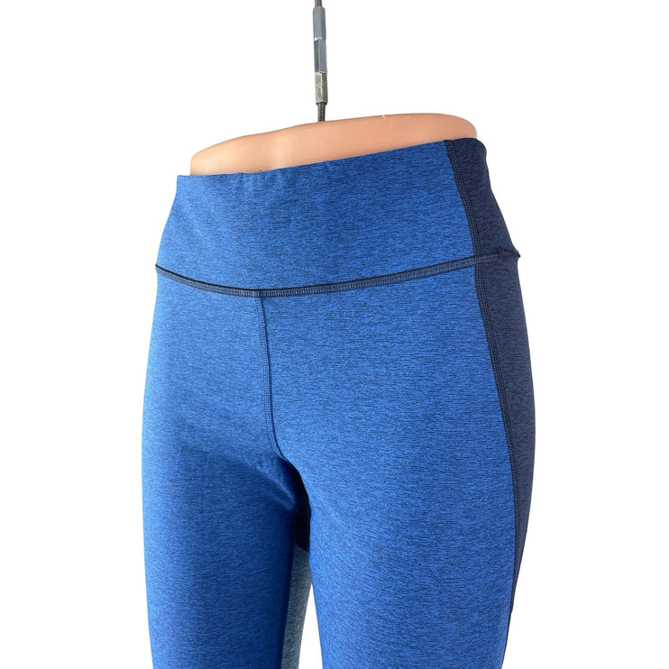 Outdoor Voices Tri Tone Blue Colorblock Yoga Workout Athletic Leggings Pant M