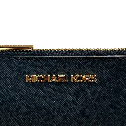 NEW Michael Kors Jet Set Travel Black Zip Card Coin Purse Pouch Wallet OS
