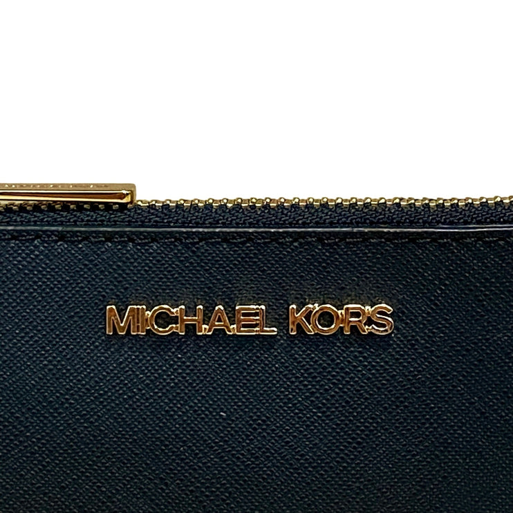 NEW Michael Kors Jet Set Travel Black Zip Card Coin Purse Pouch Wallet OS