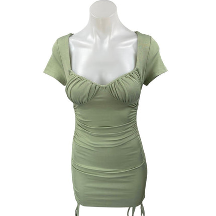 Princess Polly Green Short Sleeve Sweetheart Ruched Mini Bodycon Dress Brie Princess Polly Green Short Sleeve Sweetheart Ruched Mini Bodycon Dress Brie