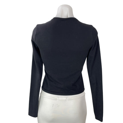 Aritzia Homestretch Women's Black Long Sleeves Slim Crew Neck Tee T-shirts Top S