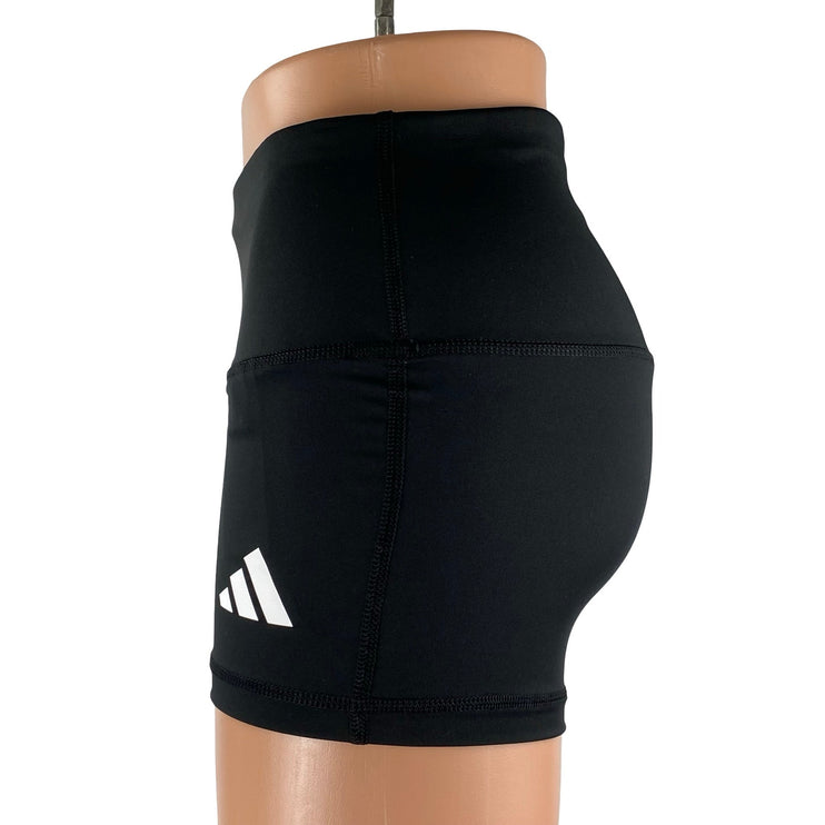 Adidas Climacool Women's Black Mid Rise Running Workout Athletic Biker Shorts S