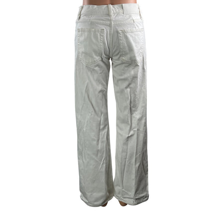 Amelia Gray X Frame Women's White Relaxed Fit Wide Leg Denim Jeans Pants Size 25