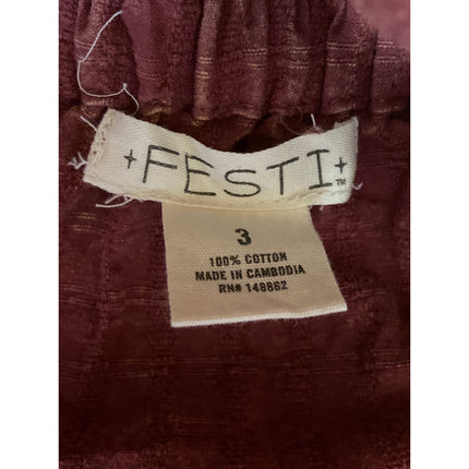 Festi Women's Brown Sleeveless Cami Camisole Open Tie Back Midi A-Line Dress 3