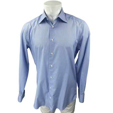 Suitsupply Traveler Men's Blue Long Sleeve Collar Button Down Shirt Top Sz 41/16