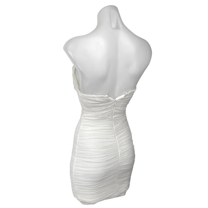 Superdown White Strapless Sleeveless Corset Bustier Bodycon Mini Dress Size XS