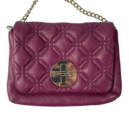 Kate Spade Astor Court Naomi Quilted Chain Purple Magenta Leather Crossbody Bag