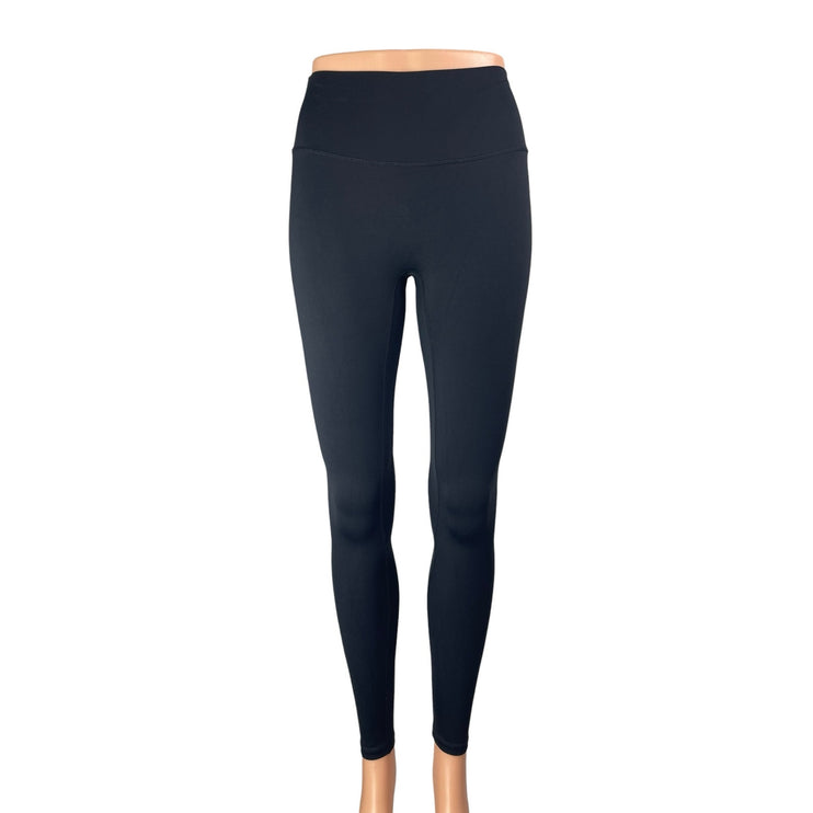 CSB Women's Black Mid Waist Ruched Skinny Athletic Activewear Leggings Pants S