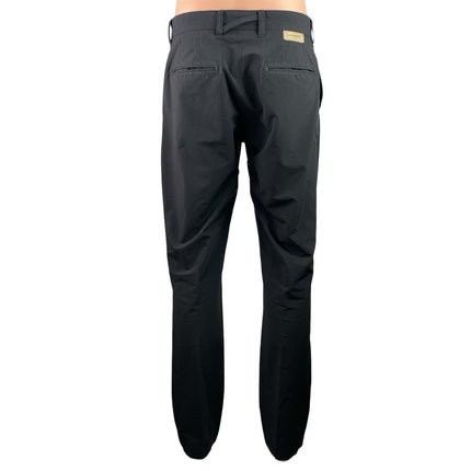 J. Lindeberg Men's Black Straight Leg Narrow Fit Chino Khaki Trousers Pants 32