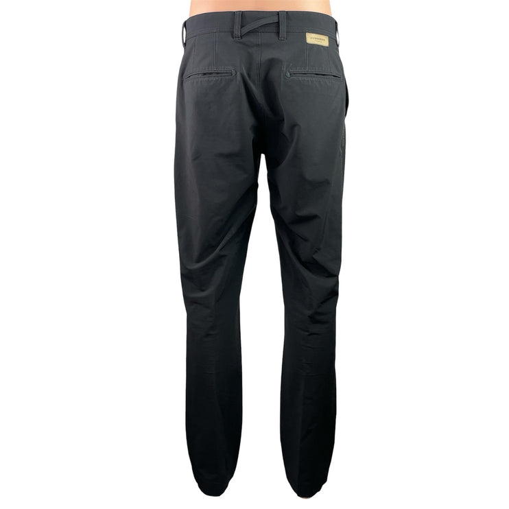 J. Lindeberg Men's Black Straight Leg Narrow Fit Chino Khaki Trousers Pants 32