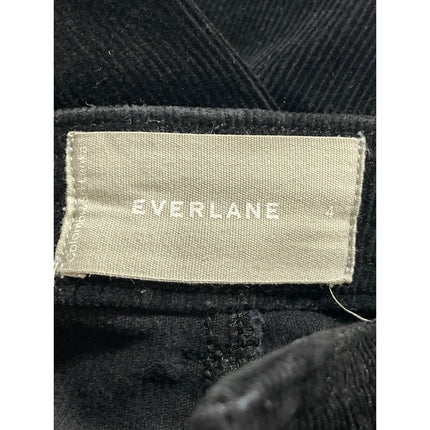 Everlane Women's Black Corduroy High Waisted Baggy Wide Leg Trousers Pants Sz 4
