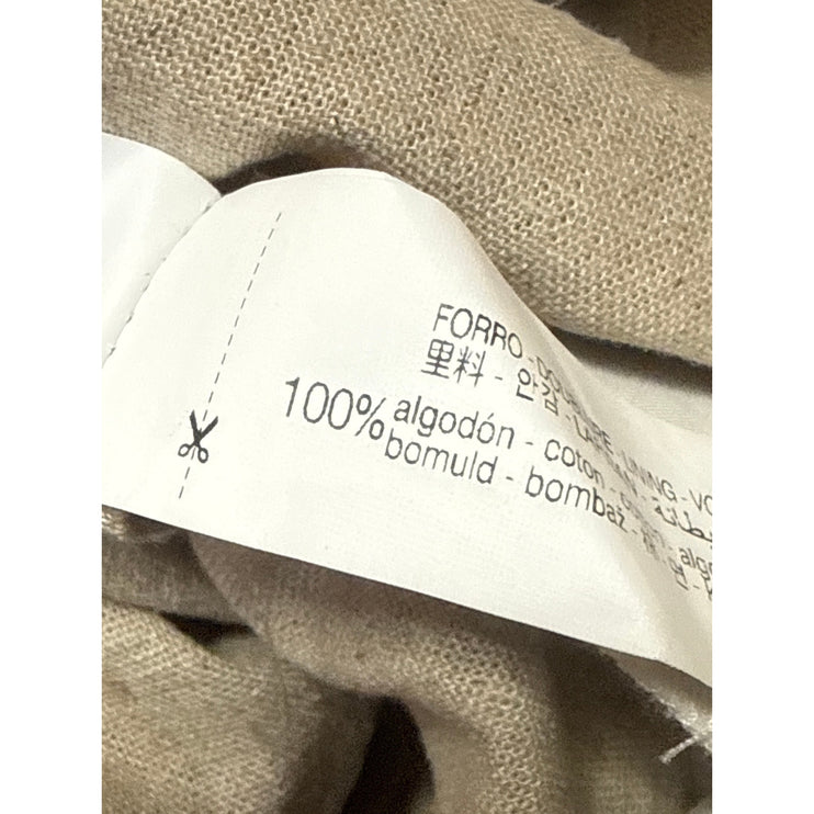 Zara Beige Halter Open Back Sleeveless Wide Leg Tank One Piece Romper Jumpsuit S