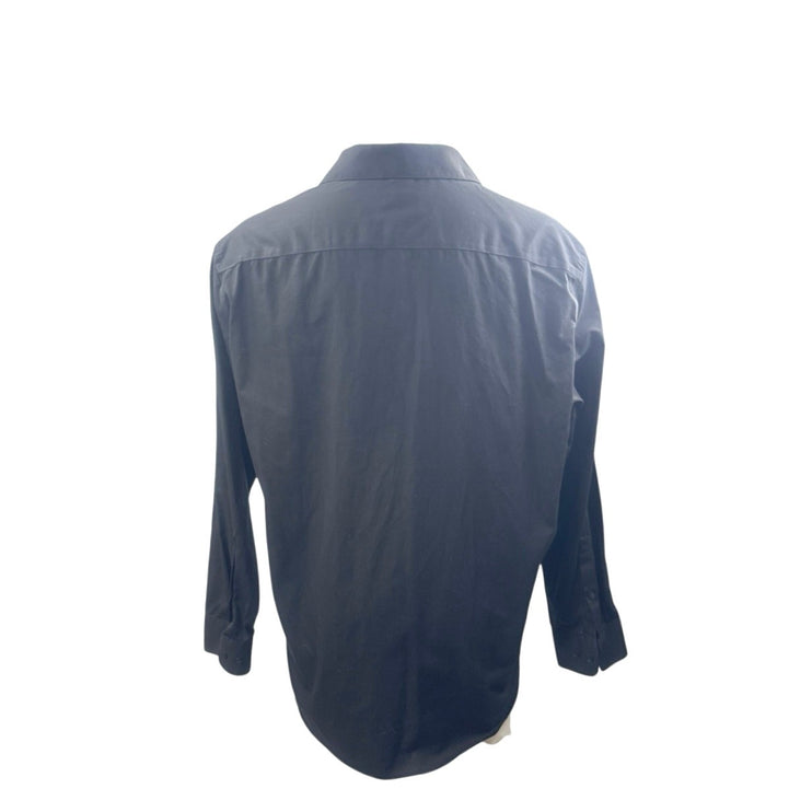 Calvin Klein Steel+ Mens Black Regular Fit Long Sleeve Button Down Shirt Top XXL