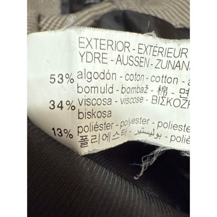 Zara Women's Black White Checkered Double Breasted Long Sleeve Blazer Coat Jacket L