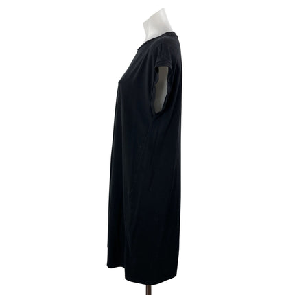 Eileen Fisher Women's Black Short Sleeve Crew Neck T Shirt Tee Mini Dress XS