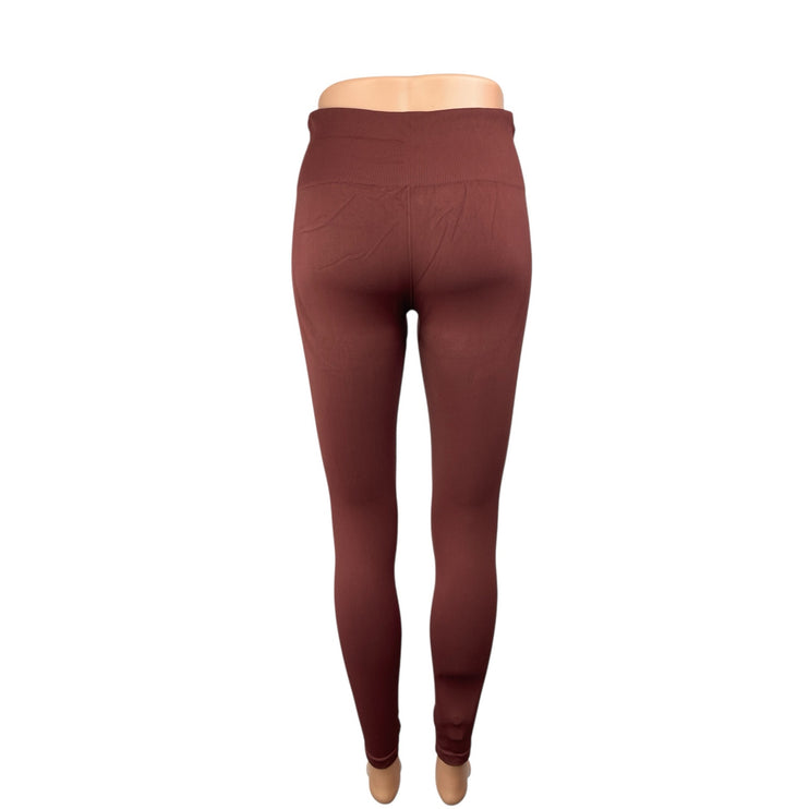 Gymshark Women's Brown Seamless High Rise Skinny Athletic Yoga Leggings Pants M