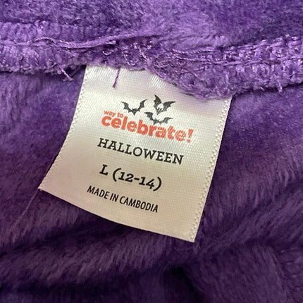 Way To Celebrate Halloween Purple Velvet Velour Mini Lounge Sleep Shorts Size L