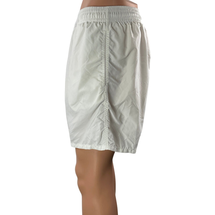 Vilebrequin Men's White Drawstring Mid Rise Swim Trunks Board Shorts Size XL