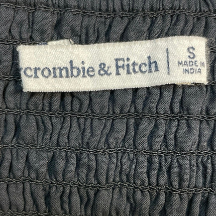 Abercrombie & Fitch Women's Black Linen Sleeveless Square Neck Crop Tank Top S
