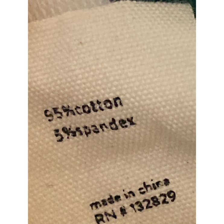 All The Ways Women's Green White Striped Long Sleeve Boxy T Shirt Tee Top Size S