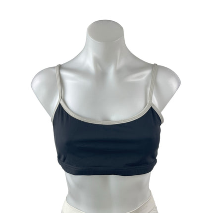 Adanola Women's Black Yoga Workout Running Athletic Sports Bra Crop Top Size M