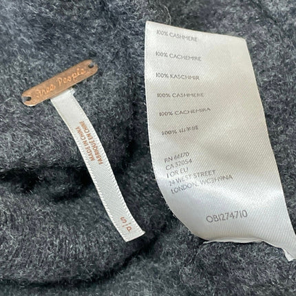 Free People Women's Dark Gray 100% Cashmere Turtleneck Cropped Sweater Top S
