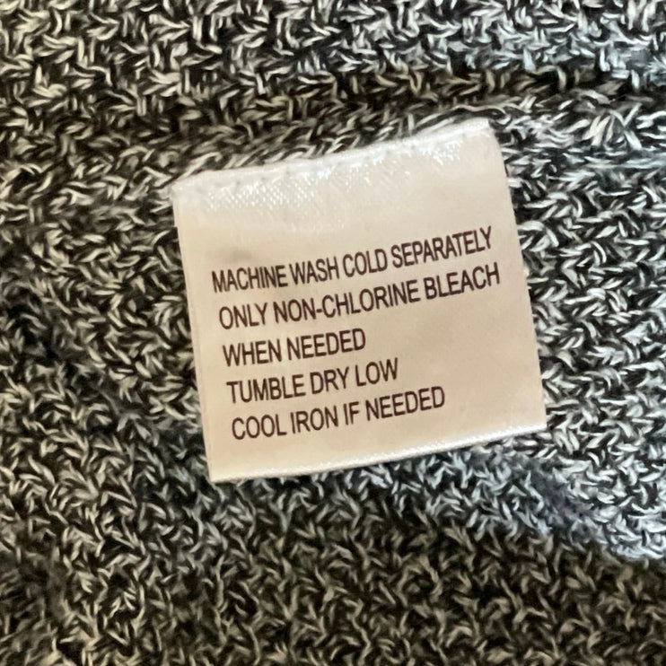 NEW Weatherproof Men Gray Knit Textured Crew Neck Long Sleeve Sweater Top Size L