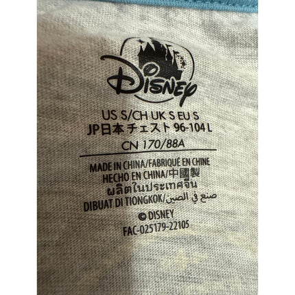 Disney Kids Girls Gray Castle Stamps Graphic Short Sleeve T Shirt Tee Top Size S