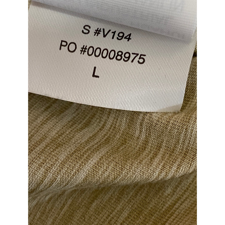 Vuori Men's Beige Heather Long Sleeve Henley Basic Casual T Shirt Tee Top Size L