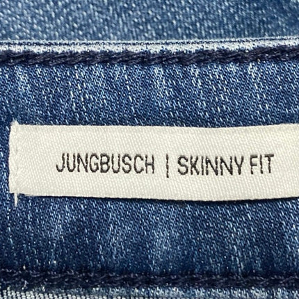 Goldgarn Jungbusch Women's Blue Mid Rise Medium Wash Skinny Denim Jeans Pants 25