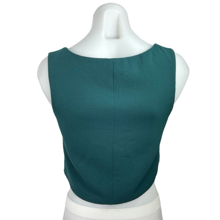 Aritzia Wilfred Women's Green Sleeveless Round Neck Blouses Shirts Tops Size XXS