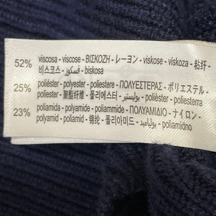 Zara Women's Navy Blue Turtleneck Sleeveless Knit Tank Sweater Crop Top Size M